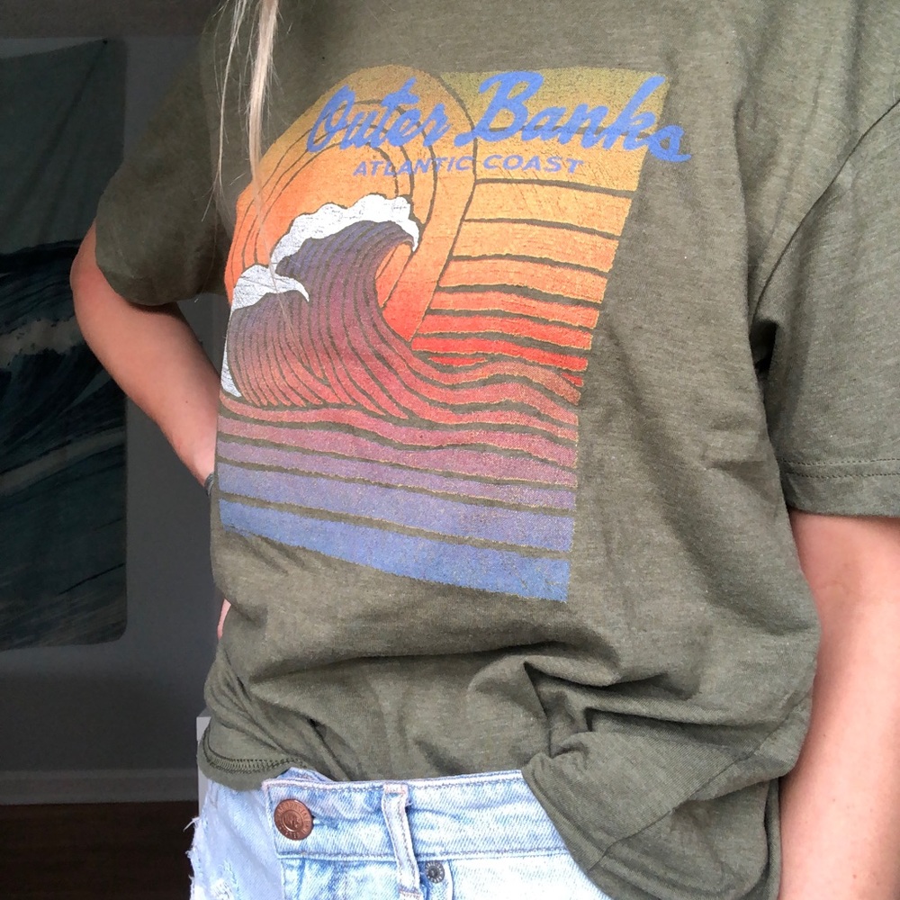 Vintage style OBX tee